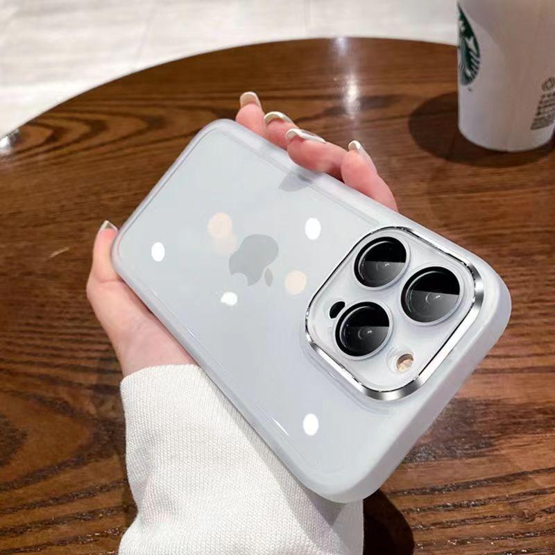 Applicable To IPhone16proMax Glamorous TPU Case Apple 15 Translucent I14 Full Inclusive Anti Fall Protection Case