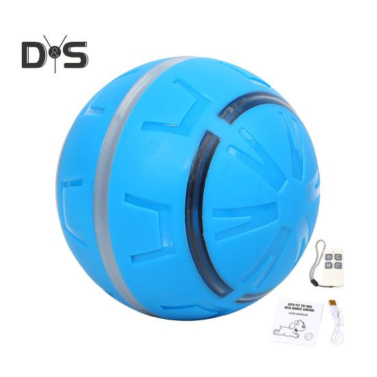 

Электрическая игрушка для собак «катящийся мяч», умный автоматический прыгающий мяч со светодиодной подсветкой, интерактивная сенсорная активация, движущаяся игрушка для маленьких и средних собак remote control синий