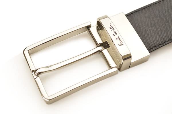 Paul Smith Reversible Leather Men's Belt, Adjustable, Eps22s211, M1A-4437-CCUT, Black/Brown