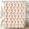 Cute Cake Girl Shower Curtain Vintage Dessert Bakery Pattern Bathroom Decor Washable Liner Waterproof Home Textile