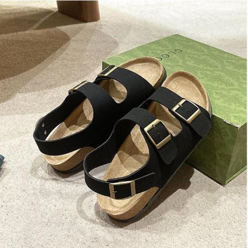Flat Slippers Women Men Slippers Luxury Indoor Bottom Non Slip Cork Slippers Women's Beach Outdoor Home Flip Flops Sandals2024