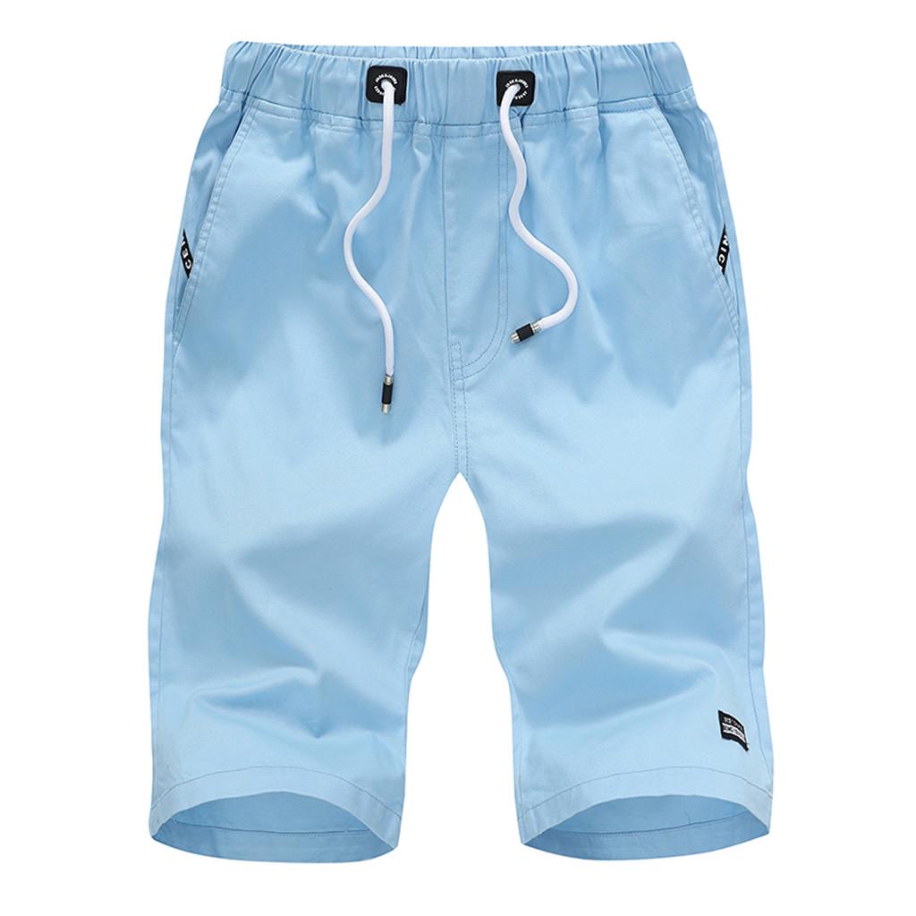 Men's Summer Leisure Sports Five-cent Trousers Cotton Belted Beach Short Pants