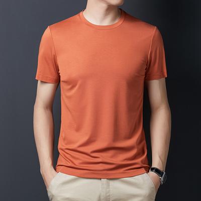 Short-sleeved T-shirt Men's Simple T-shirt Summer Round Neck Half-sleeved Solid Color Bottoming Shirt Top Thin T-shirt for Men