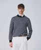 Geonjiulleunseu Super Fine Merino Wool Striped Knit Mock Neck Collection