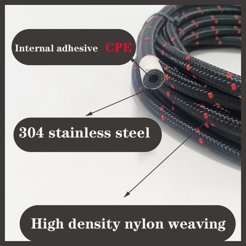 Fuel Hose Oil Gas Line 1M  AN4 AN6 AN8 AN10 AN12 AN16 AN20 Cooler Hose Line Pipe Tube Nylon Stainless Steel Braided CPE Rubber