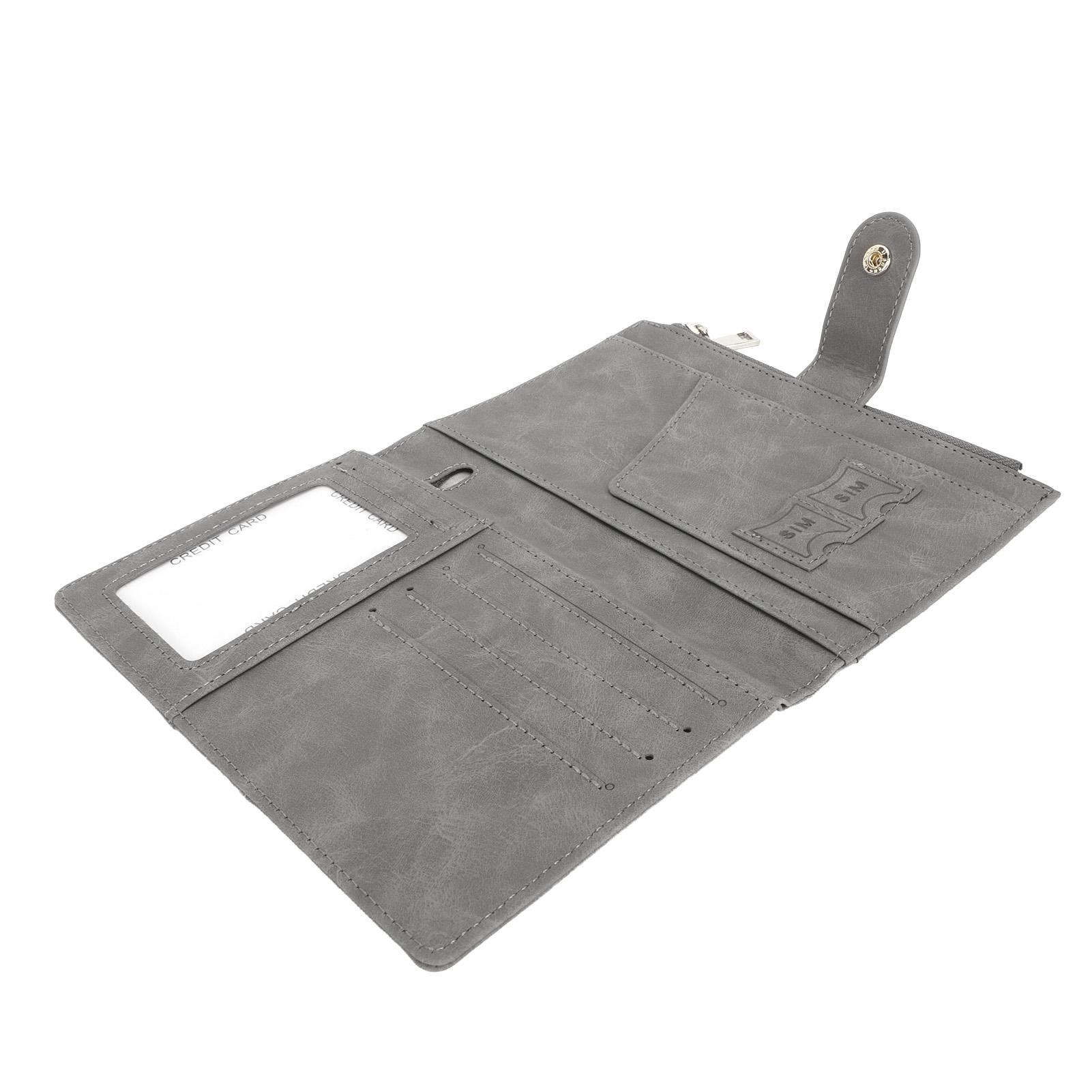 

Passport Holder RFID Women Passport Cover Case Waterproof PU Leather Passport Wallet for Travel Business Trip Grey сірий