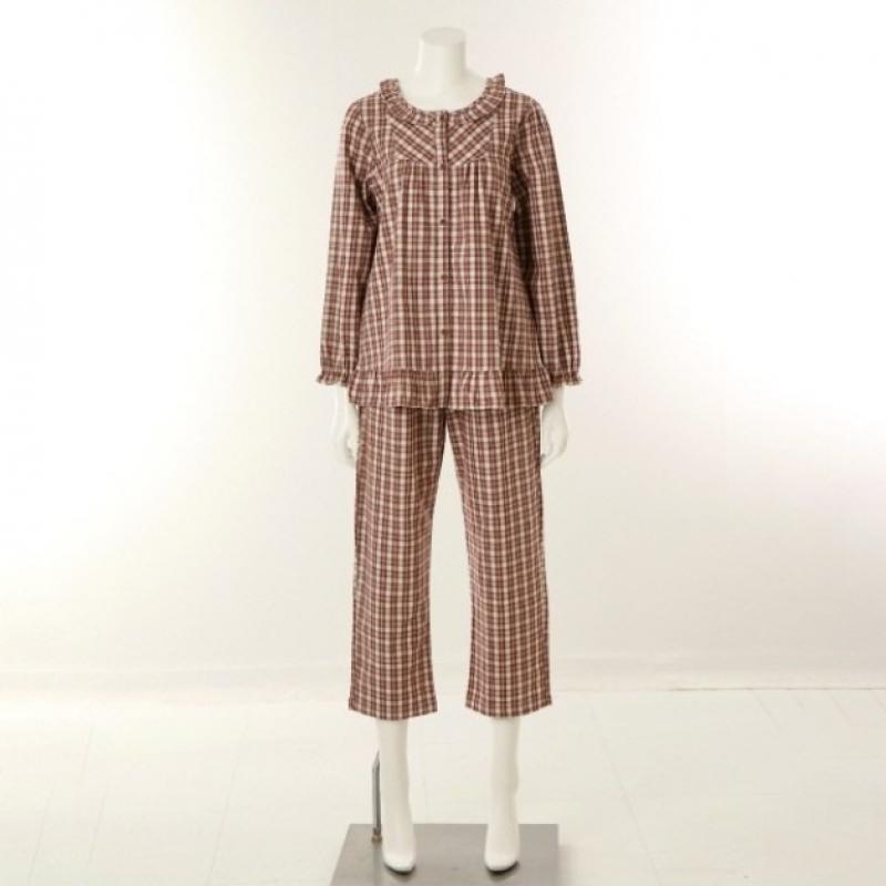 Venus Warme frische karierte Paarpflegewäsche S2 Vpa4580w Vpa4080m