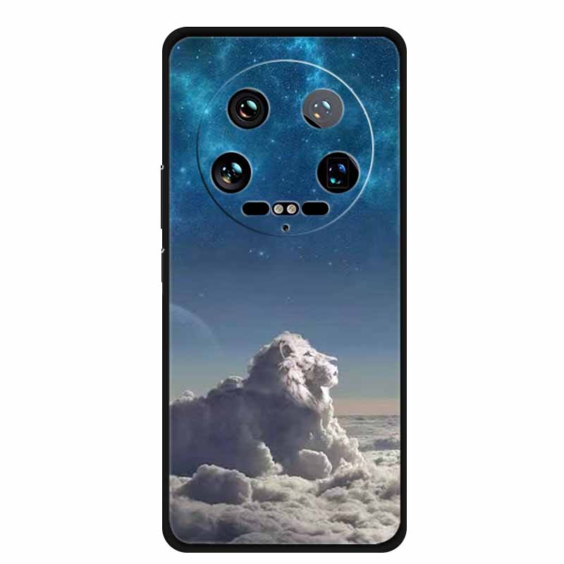 For Xiaomi 14 Ultra 5G Case 6.73''Animals Painted Silicone Soft TPU Coques for Xiaomi 14Ultra Shockproof Cover Shells Cool Wolf