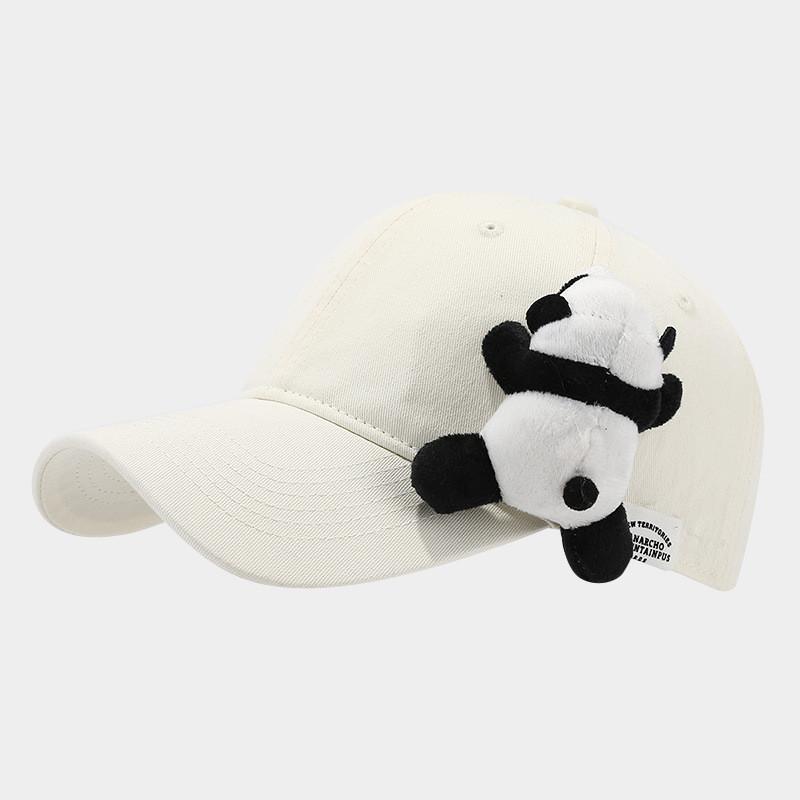 Cute Panda Embroidered Baseball Cap For Women Summer Sun Protection With Curved Brim And Adjustable Strap