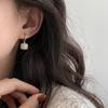 Fashionable Pearl Full Diamond Block Earrings Retro Earrings