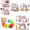 Wooden Intelligence Building Toy For Infants And Toddlers Developing Brain And Body Coordination Through Bead Stringing Play 78 Characters