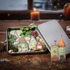 15 pcs Vintage Strange hut Architecture Hard card sticker Creativity Decorative Stick Labels Diy Diary Scrapbooking Supplies