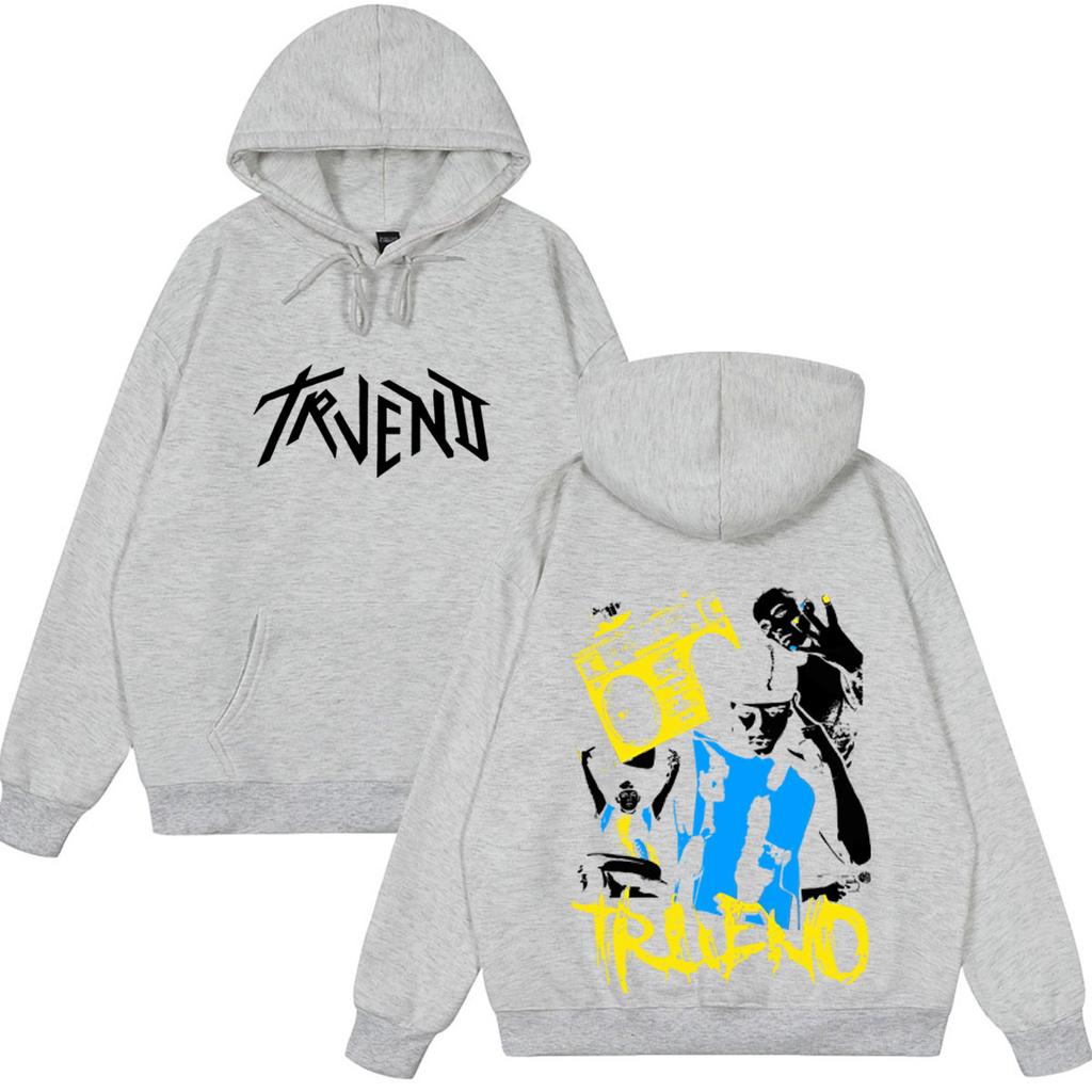 Rapper Trueno Album Tour 2026 Graphic Print Hoodie Unisex Fashion Pullover Long Sleeves Casual Oversized Hip-hop Sweatshirts
