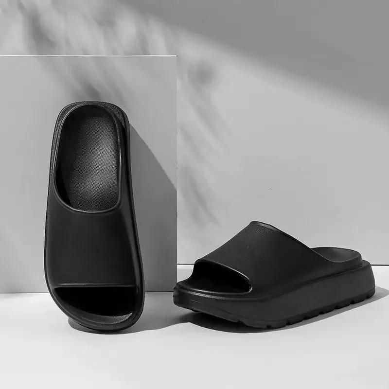 Fashion Summer Thick Sole Eva Beach Slippers Women Thick Platform Indoor Home Slides Woman Light Non Slip Bathroom Flip Flops Shoes 2024