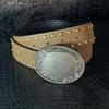 Zinc Zinc Alloy Punk Style Belt Metal Buckle Jeans Waistband Casual Retro Rivet Waist Belt  Spicy Girl