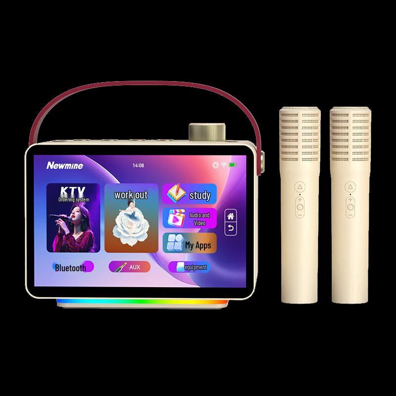 Newmine KK19 Portable KTV Smart Bluetooth Speaker CN plug (adapter included)