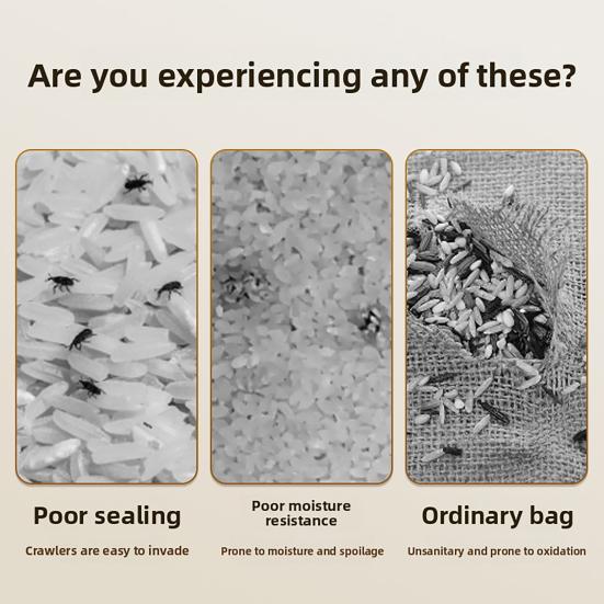 Kitchen Storage Bin for Grains Flour Large Capacity Airtight Rice Container Moisture-Proof Insect-Proof Design Kitchen Organization Essential