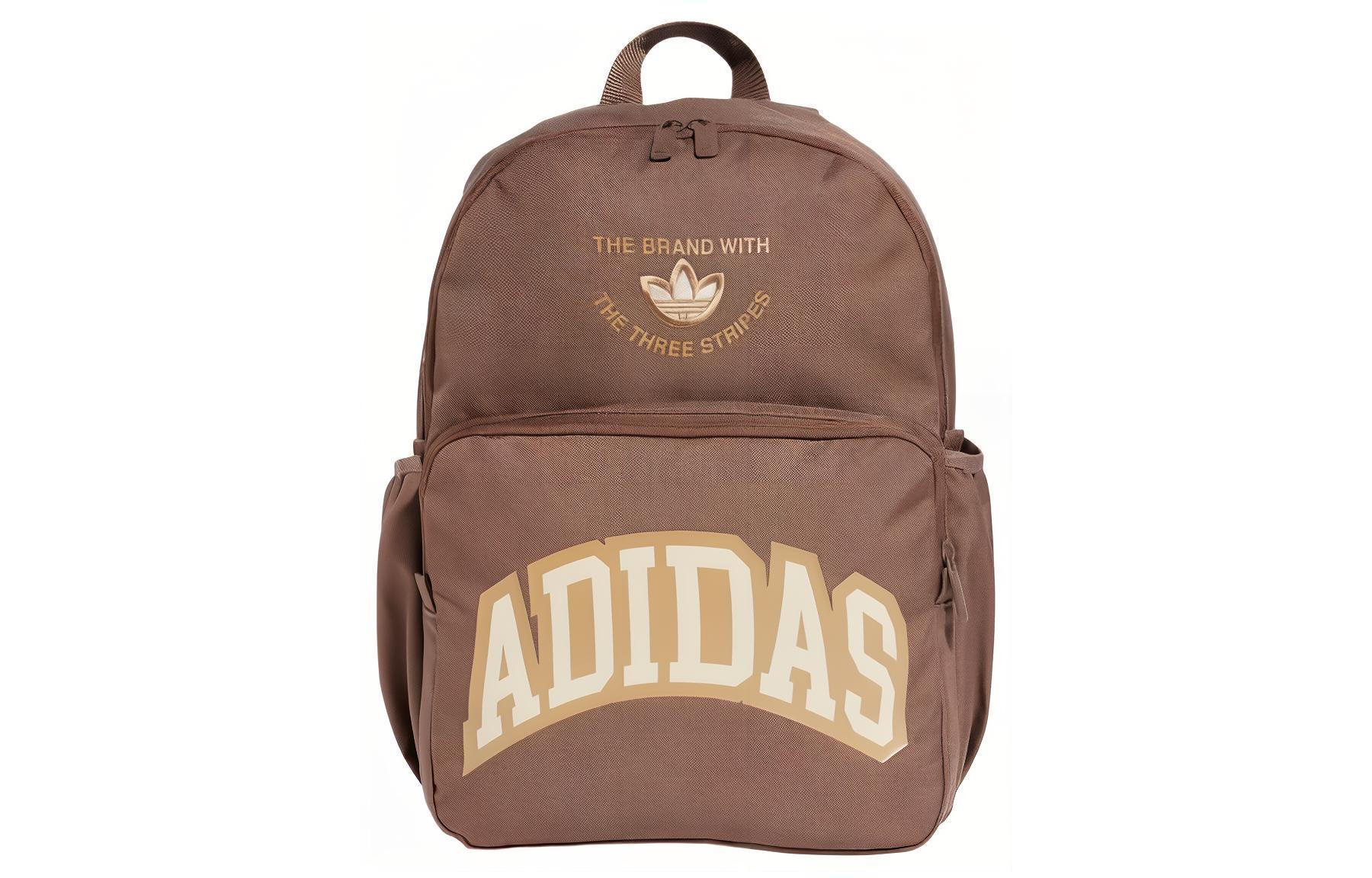 Adidas Originals Recycled Material Polyester Backpack Regular Unisex Brown IU0021