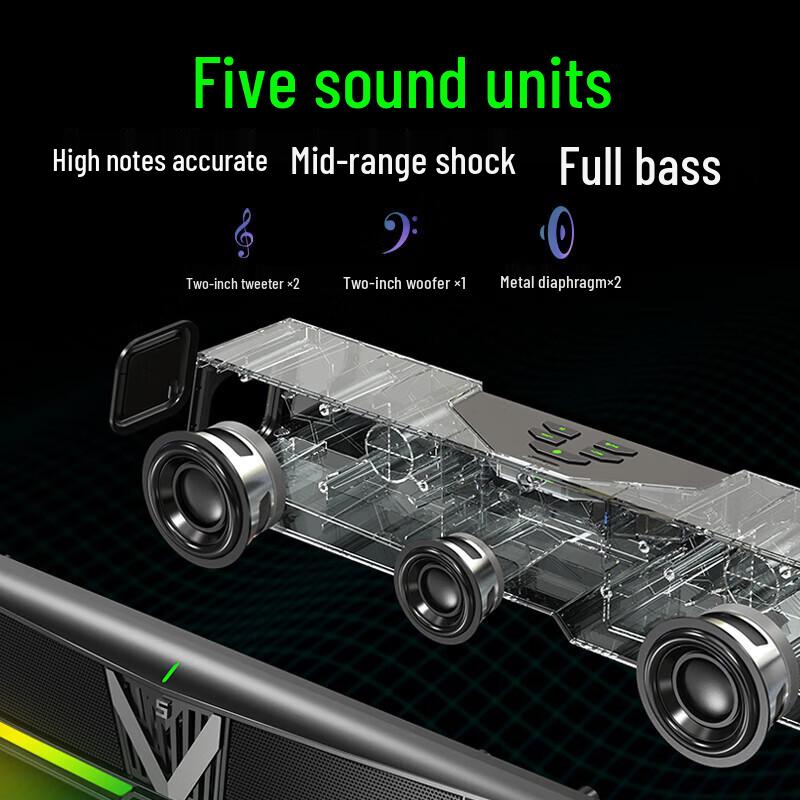 Newmine V5 Gaming PC Soundbar Speaker CN plug (adapter included)