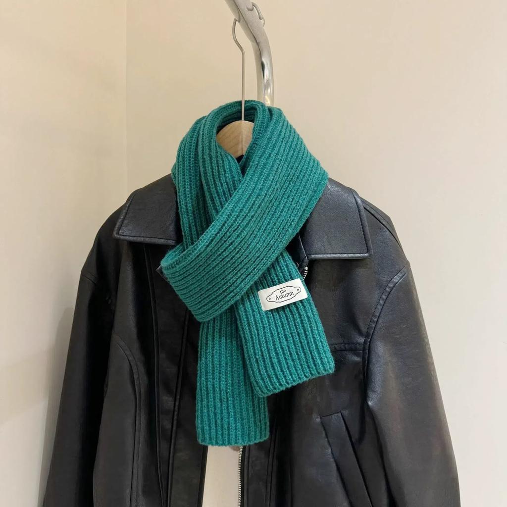 Winter Scarf for Men and Women Same Style  Solid Color  Striped Soft Knitted  Versatile  Fashionable  Simple  Versatile  Warm Scarf