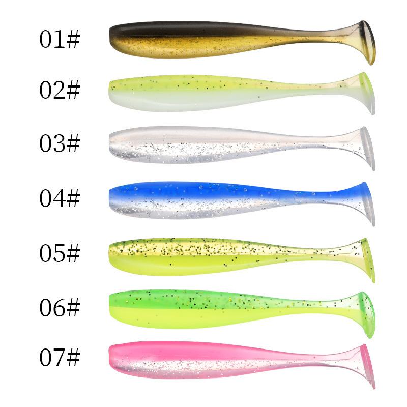 Two-color PVC T-tail Lure Soft Bait 5.5CM/6.5CM/7CM Specially Designed for Catching Bass Snakehead Mandarin Fish