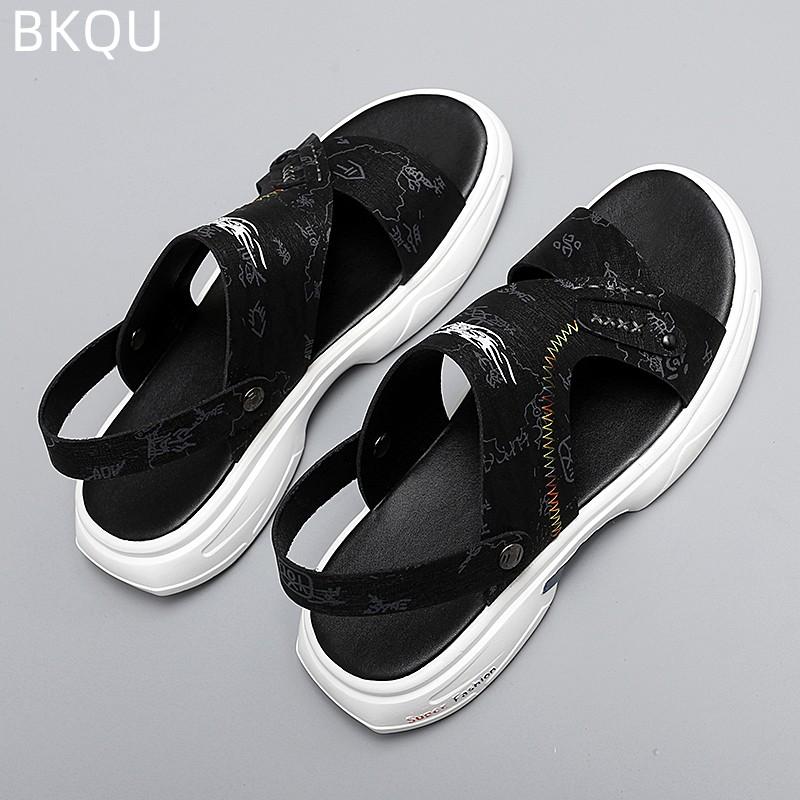 

trend Men s Sandals Beach Sandals Wear-resistant Non-slip Fashion Thick-soled Breathable Outdoor Fashion All-match Comfortable Shoes