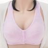 Printed Underwire Cotton Underwear Without Steel Ring Front Opening Buckle Lightweight Breathable Mom's Wide Shoulder Strap Vest Simple Casual