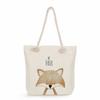 Cartoon animals print thick rope single-shoulder beach bag 7226