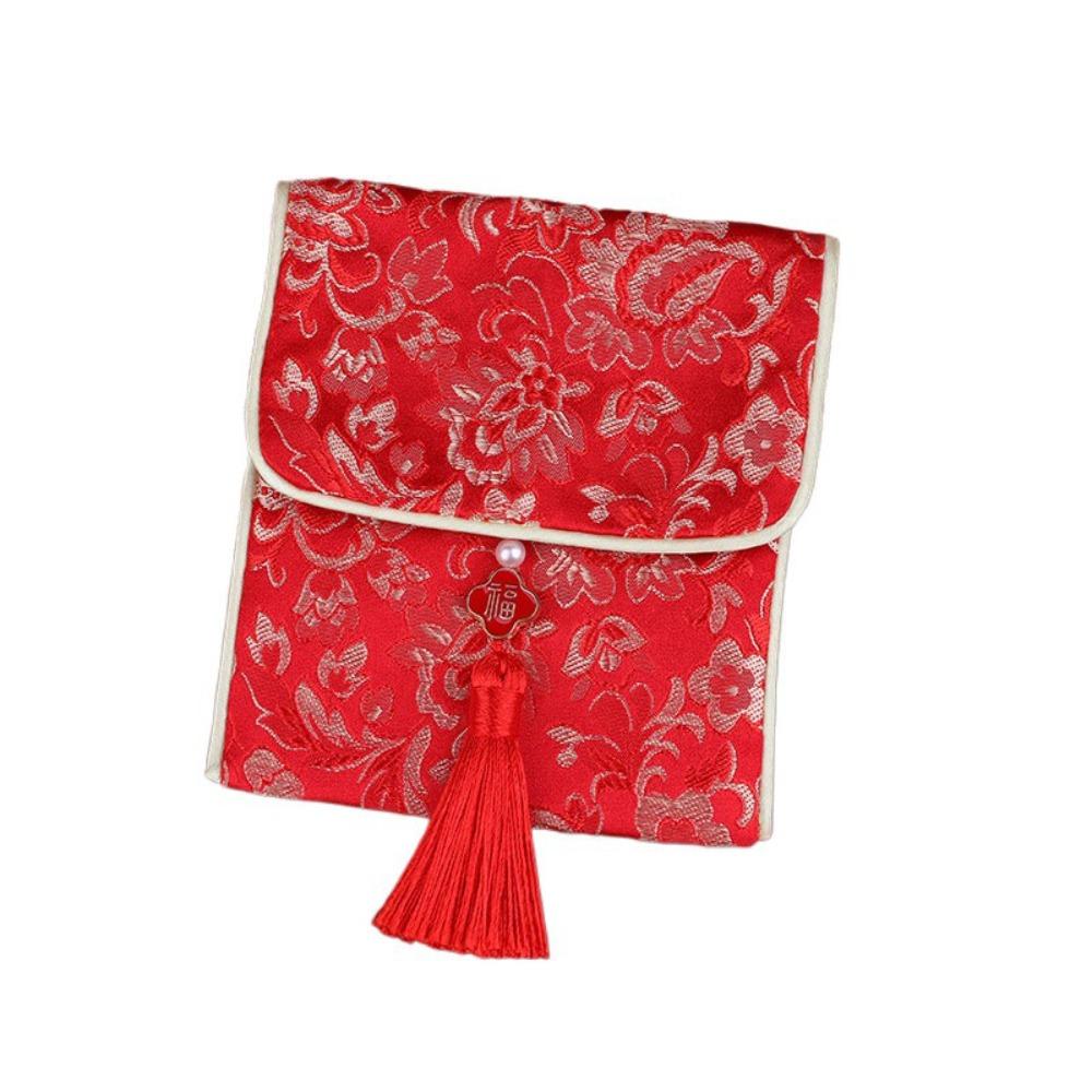Tassel Brocade Red Envelope Spring Festival New Year Money Bag Money Pocket  Wedding Birthday