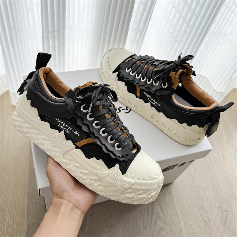 New low-top eggshell men's shoes thick sole heightening trend sports and leisure board shoes men's X317