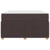 Bed Frame with Mattress Dark Brown 120 X 200 Cm Fabric