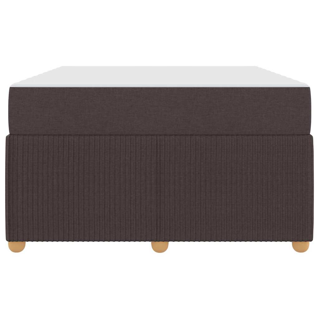 Bed Frame with Mattress Dark Brown 120 X 200 Cm Fabric