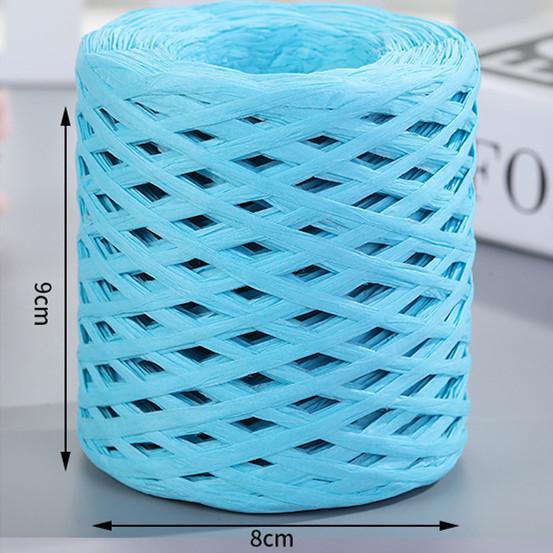 200M Natural Raffia Straw Yarn For Knitting Crocheting Paper Threads Friendly Paper Yarn DIY Handmade Summer Sunhat Beach Bag