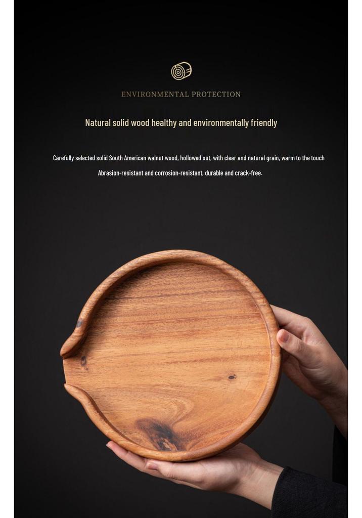 Walnut Solid Wood Pu'er Tea Cake Splitting Tray - Tea Ceremony Accessory
