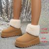 Fashion Chunky Platform Fur Ankle Boots Women 2025 New Back Zipper Faux Suede Snow Boots Woman Thick Bootm Warm Winter Booties Mujer