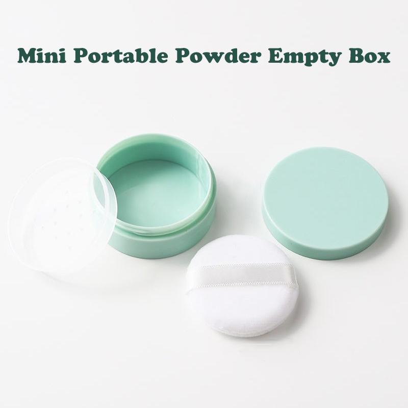 5g Small Mini Loose Powder Setting Powder Box Portable Sample Dispenser Box with Puff Mesh Dry Powder Pepper Empty Case