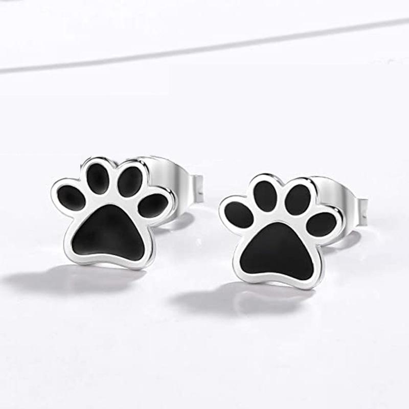 Hong Kong Style Cool Black Temperament Cat Claw Earrings, Retro Exquisite And Simple Design Earrings, Support