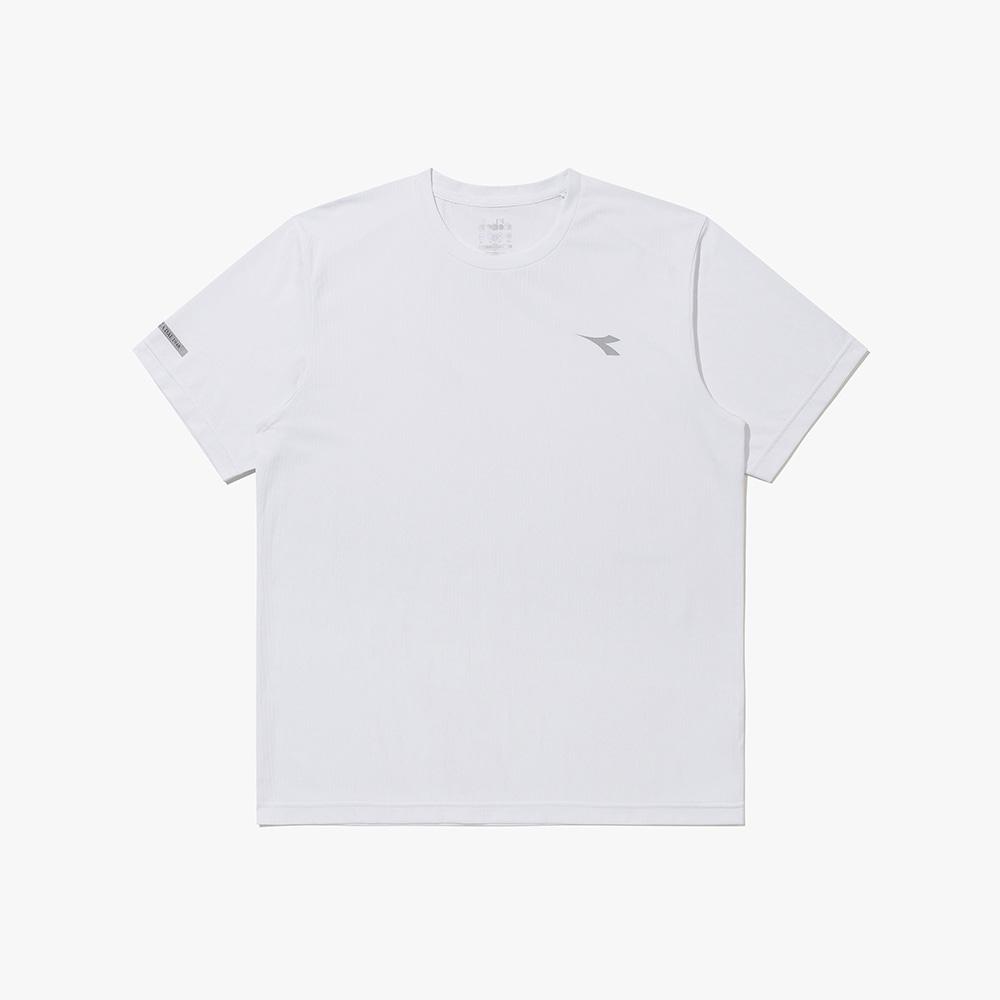 Diadora Basic Logo Performance Short Sleeve T-Shirt Off White