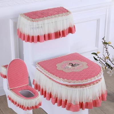 Toilet Cushion 3 Piece Set Lace Detachable Toilet Cover Cloth Dust Cover Toilet Seat Cushion Home Decoration Toilet Cover