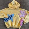 Y2K Streetwear Hoodie Women - Floral Embroidered Chenille Sweatshirt Oversized Fit 2025
