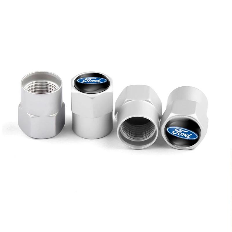 4Pcs Metal Car Wheel Cover Tire Valve Stem Caps For Ford ST FOCUS 2 Mondeo Fiesta Kuga MK2 MK3 Ecosport Fusion Auto Accessories
