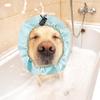 Lesnala 4Pcs Dog Shower Cap Waterproof Ear Covers for Bath for Pet Grooming Rain Swimming Protection Adjustable Size 2 Colors