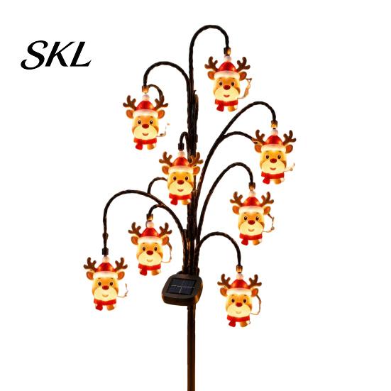 Festive Driveway Lighting Solutions Solar Christmas Tree Stake Lights, Outdoor Waterproof LED Pathway Garden Gifts for Homeowners Lamps Yard