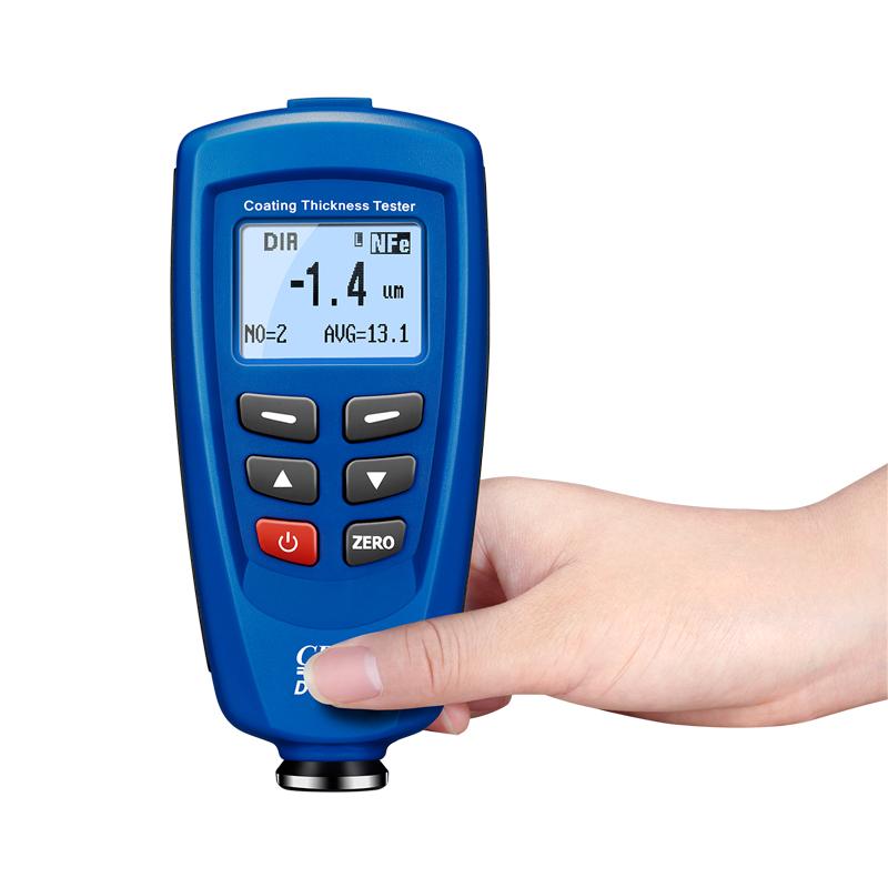 CEM DT-156 Coating Thickness Gauge Meter Automatic Selection of Magnetic Induction & Eddy Current Measurement Techniques синий