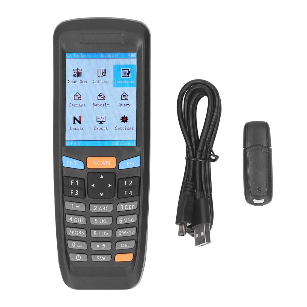 Wireless Barcode Scanner 2.4GHZ Portable 2.8 Inch Color Screen 2D Bar Code Reader