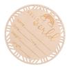 Wood Baby Name Sign for Newborn Announcement with 1Set Wooden Round Plaque
