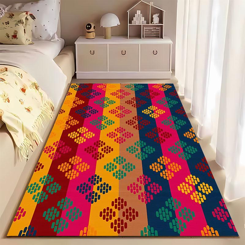 Geometric Patterned Carpet suitable as a non-slip mat for the living room or bedroom sofa