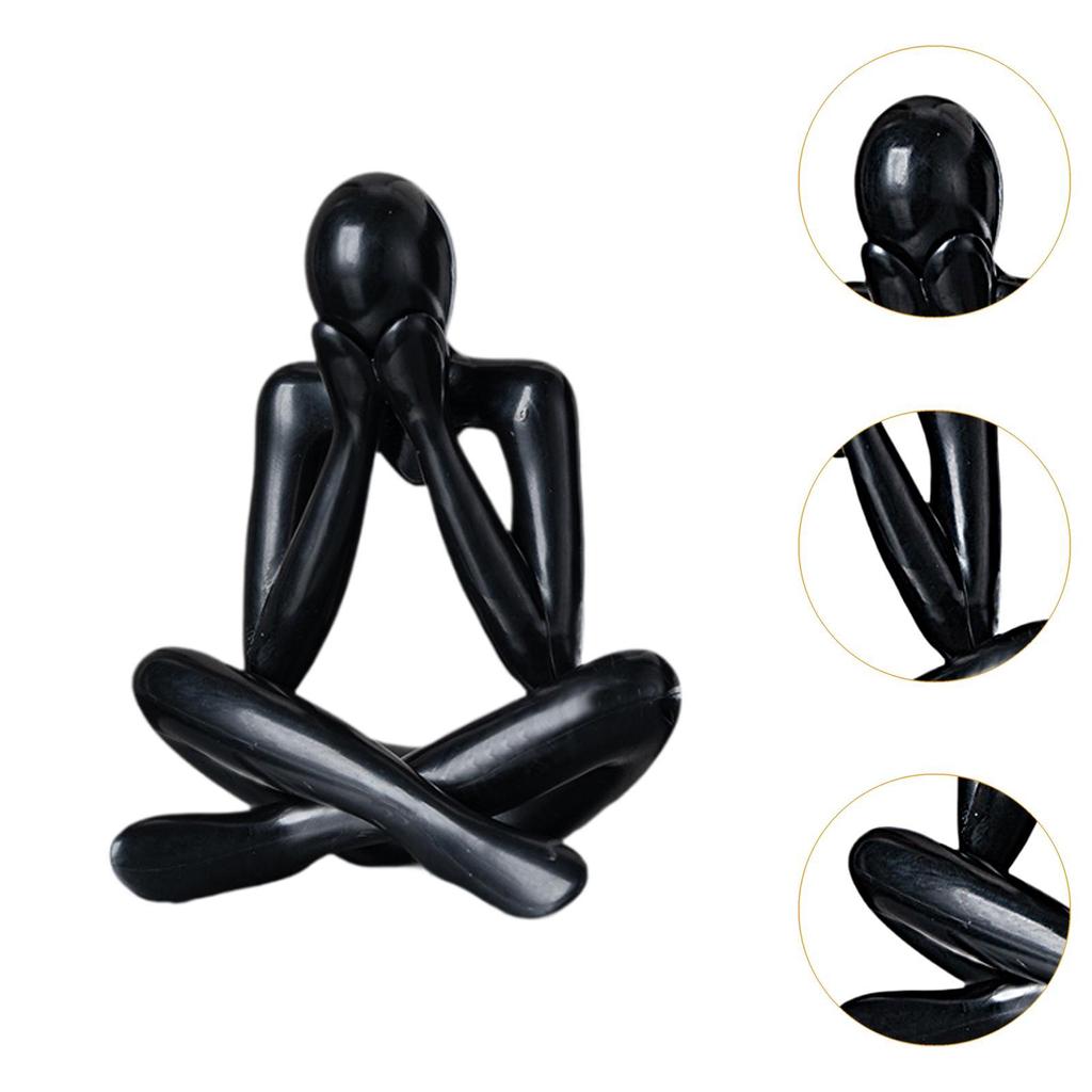 Abstract Figure Sculpture Collection Novelty Art Crafts Thinker Statue for Bookshelf Dining Table Bedroom Desk Housewarming Gift
