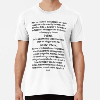 T-shirt Premium fitted Julia Gillard Discorso sulla Misoginia Taglie S-5XL Made in AU/USA