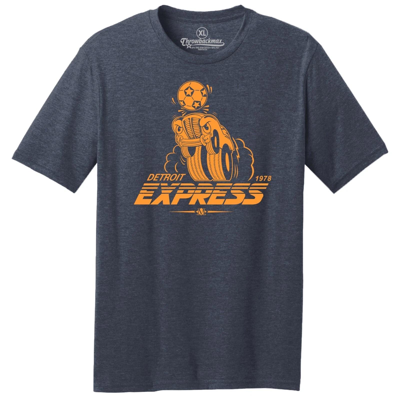 Detroit Express 1978 Logo MISL Soccer TRI-BLEND Tee Shirt 3XL